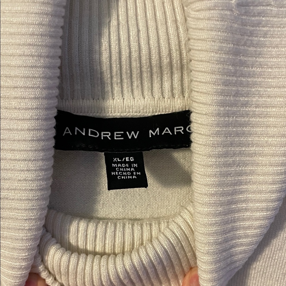 Cream Turtleneck Sweater by Andrew Marc - Picture 2 of 6